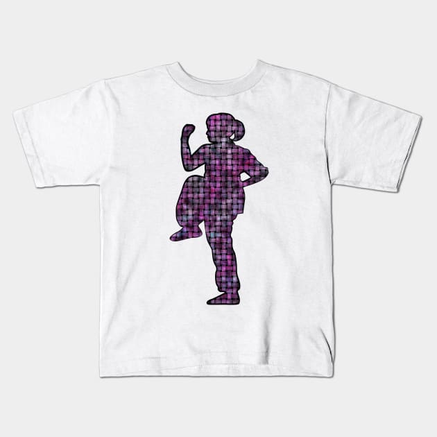 Tai Chi Posture Warm Energy Kids T-Shirt by crunchysqueak